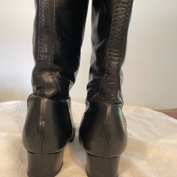 Juicy Couture Tall Black Leather Marcella Boots - size 7M - Picture 4 of 7
